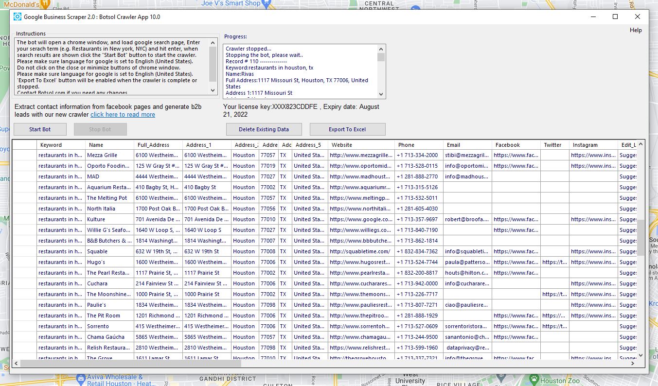 export google profile data to in csv/excel