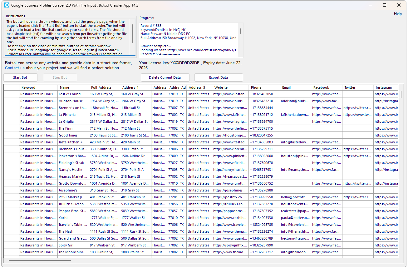export google profile data to in csv/excel